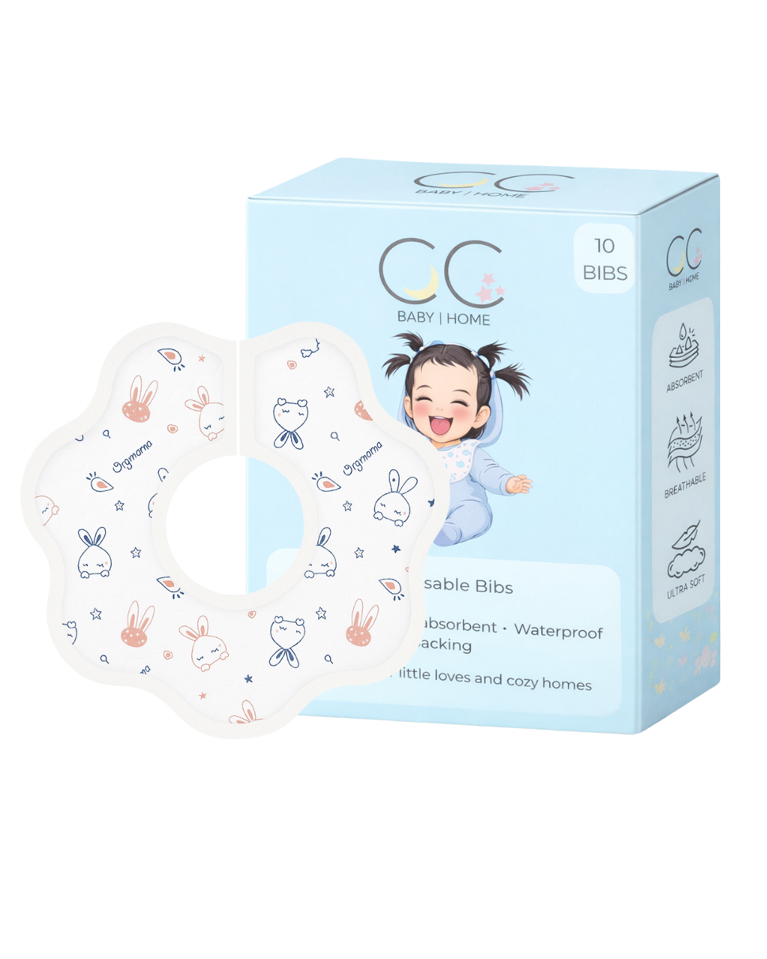 Disposable Bib - Rabbit